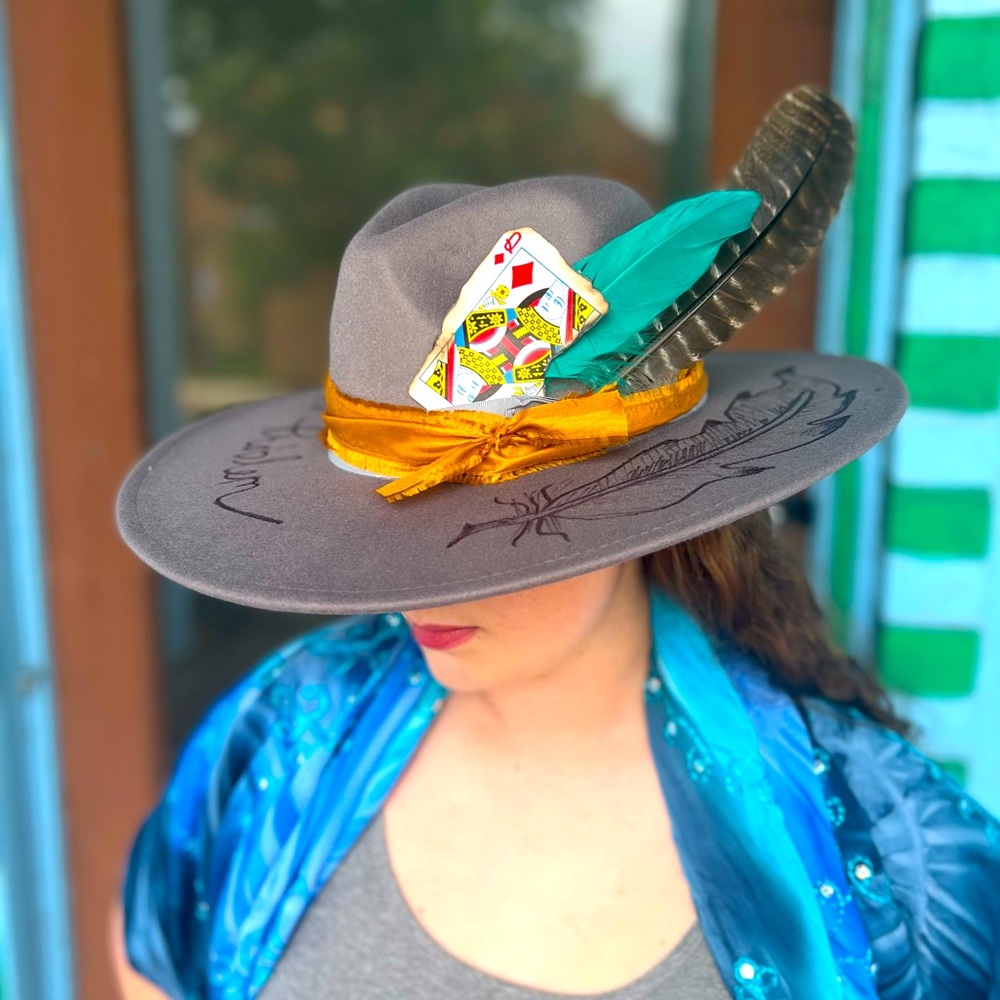 OOAK Custom Designed Western Boho Hat OSFA “Somebody’s Problem”
